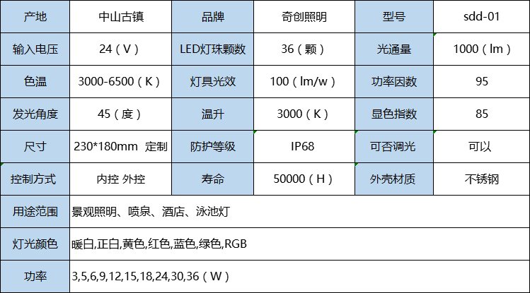 支架水底灯