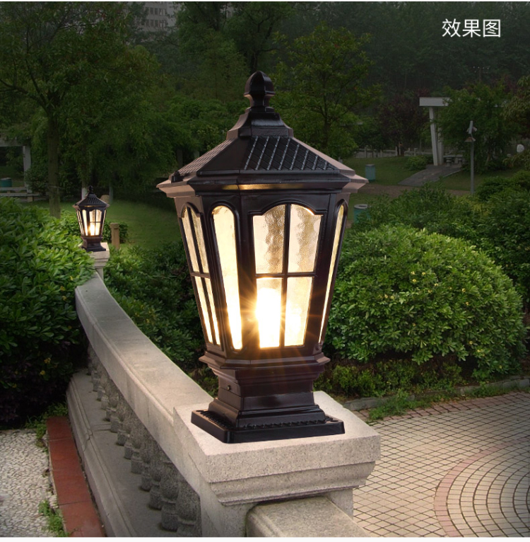 复古柱头灯 复古柱头灯