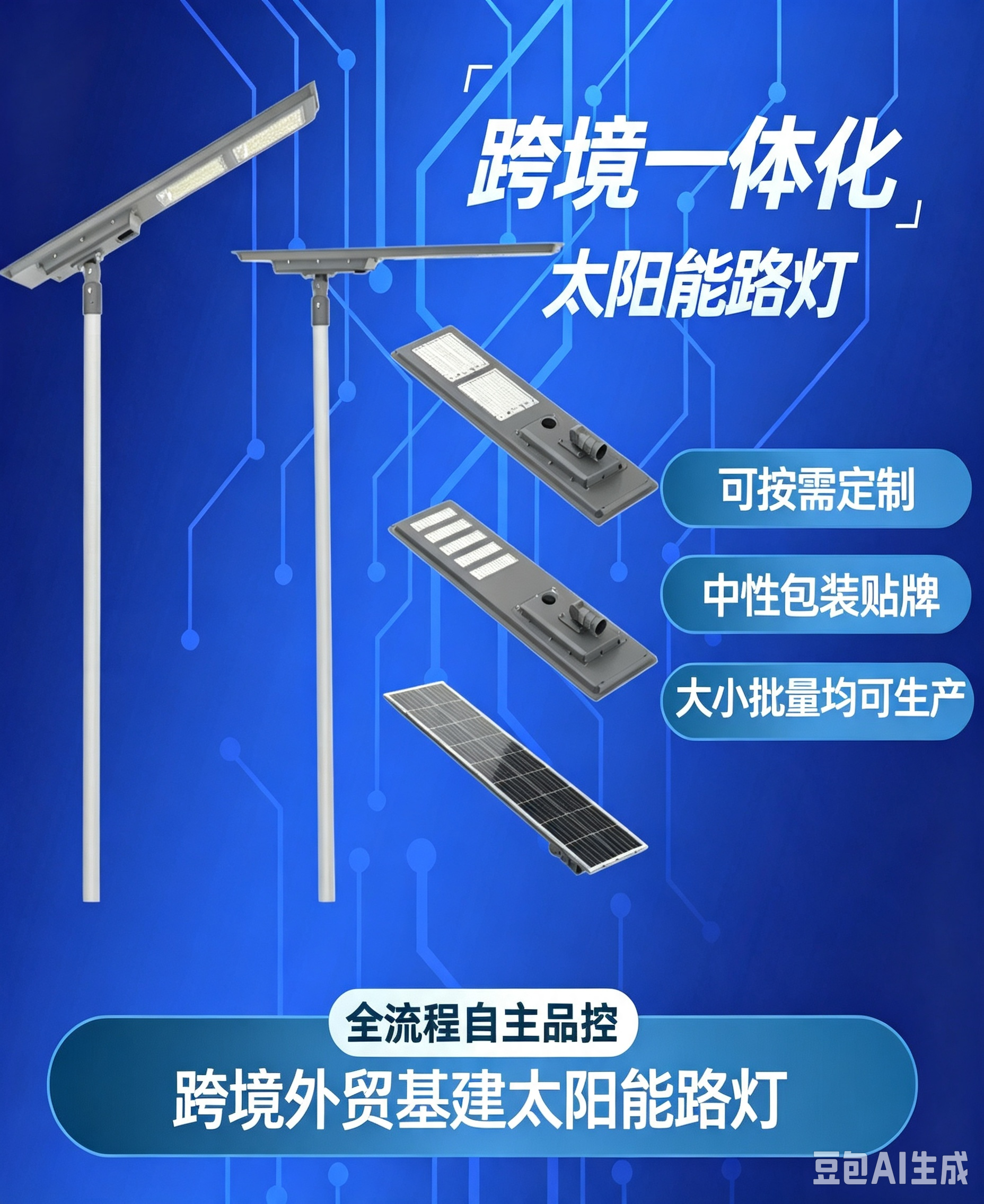 一体化太阳能路灯 跨境一体化太阳能路灯